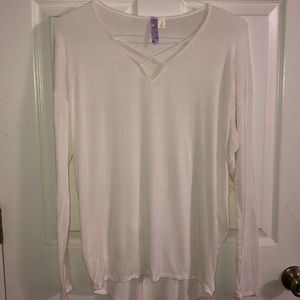 Cream Long Sleeve Top